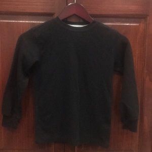 Boys Black Waffle Knit Long Sleeve Size Small